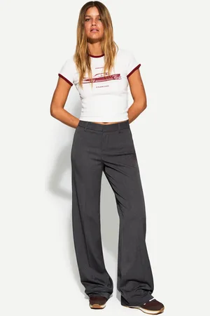 Bershka Pantaloni Larghi Tailored Fit Donna 36 (Eu 32)