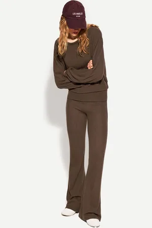 Bershka Pantaloni Flare Con Risvolto In Vita Soft Touch Donna L