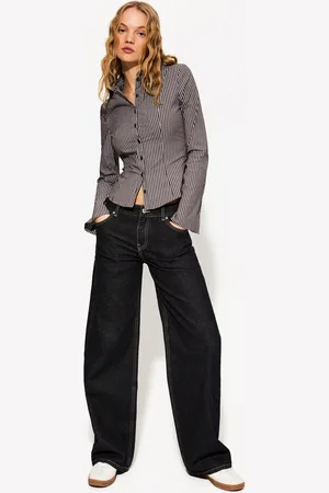Bershka Camicia Attillata Con Maniche A Campana Donna M