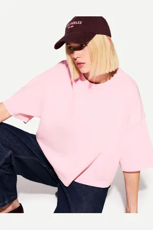 Bershka Maglietta A Maniche Corte Boxy Heavy Cotton Donna L