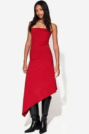 Bershka Vestito Midi A Fascia Asimmetrico Donna Xs