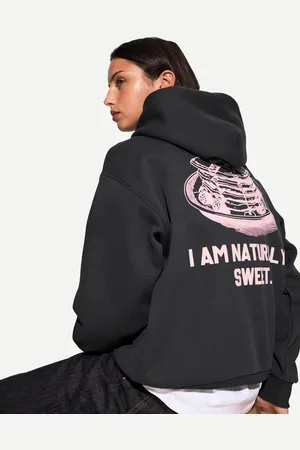 Bershka Felpa Cappuccio Stampa Donna S