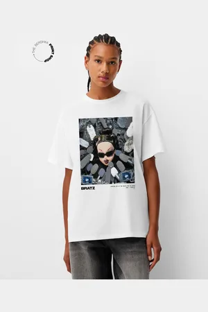 Bershka Maglietta Bratz A Maniche Corte Oversize Donna L