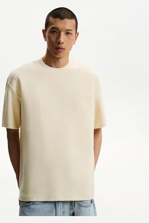 Bershka Maglietta Felpa Maniche Corte Stampa Uomo M