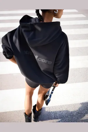 Bershka Felpa Cappuccio Logo Out Of Core Donna Xs