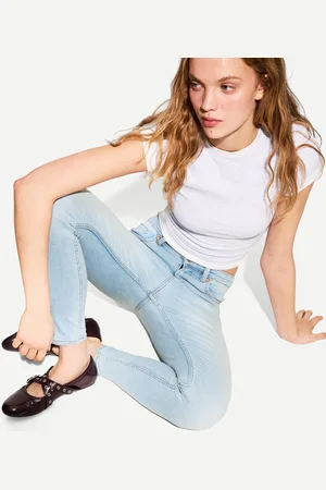 Bershka Jeans Skinny Fit Super High Waist Donna 40 (Eu 36)
