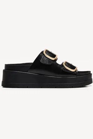 Bershka Sandali Bassi Con Plateau E Fibbie Donna 37