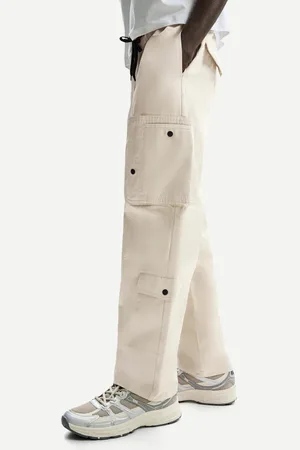 Bershka Pantaloni Wide Leg Multicargo Uomo M