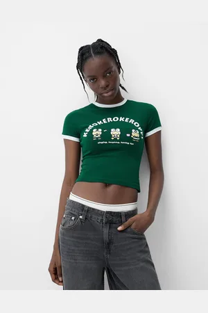 Bershka Maglietta Kerokeroderoppi A Maniche Corte Donna S