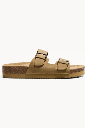 Bershka Sandali Bassi Pelle Fibbie Uomo 42
