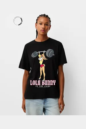 Bershka Maglietta Looney Tunes A Maniche Corte Oversize Donna L