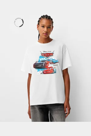Bershka Maglietta Cars A Maniche Corte Oversize Donna L