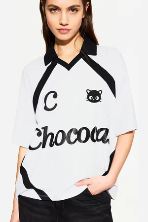 Bershka Maglietta Chococat Maniche Corte Stampa Donna Xs
