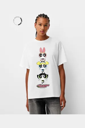 Bershka Maglietta Le Superchicche A Maniche Corte Oversize Donna L