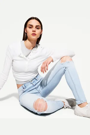 Bershka Jeans Skinny Low Waist Donna 38 (Eu 34)