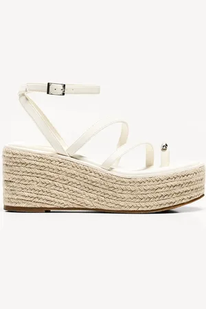 Bershka Sandali Con Plateau In Iuta Donna 38
