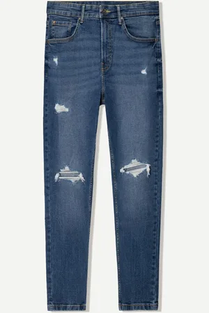 Bershka Jeans Carrot Fit Strappati Uomo 52 (Eu 46)