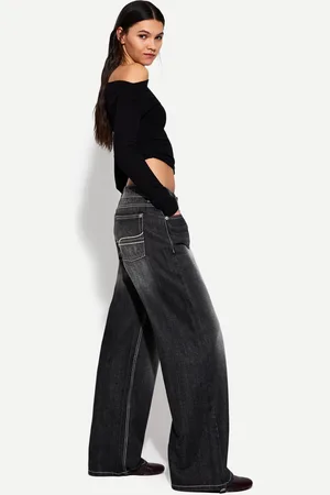 Bershka Jeans Baggy Low Waist Donna 36 (Eu 32)