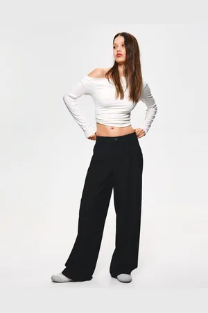 Bershka Pantaloni Baggy Low Rise Donna 48 (Eu 44)