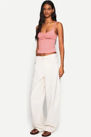 Bershka Top Spalline Pizzo Donna 10-12