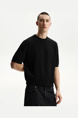 Bershka Maglietta A Maniche Corte Con Struttura Uomo Xs