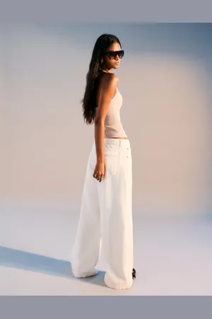 Bershka Pantaloni Wide Leg Donna 46 (Eu 42)