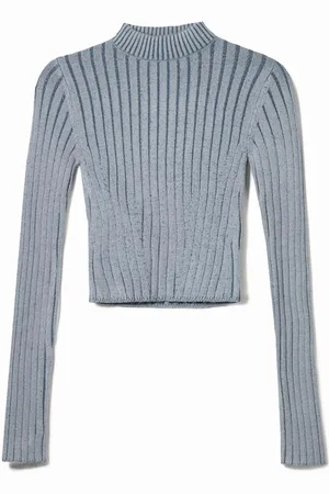 Bershka Pullover A Costine Collo Alto Donna M