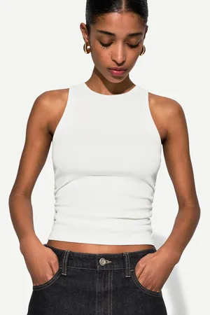 Bershka Canotta Arricciata Donna S