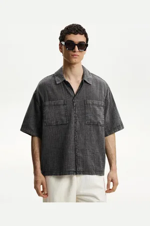 Bershka Camicia A Maniche Corte Boxy Uomo L