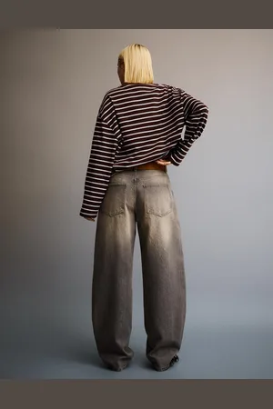 Bershka Jeans Wide Leg Barrel Donna 42 (Eu 38)
