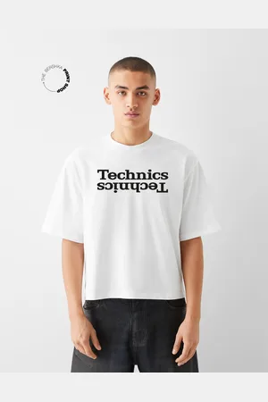 Bershka Maglietta Technics A Maniche Corte Cropped Uomo L