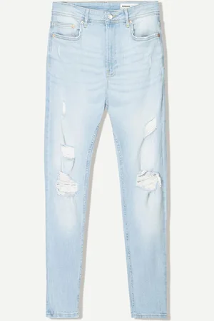 Bershka Jeans Super Skinny Strappi Uomo 44 (Eu 38)