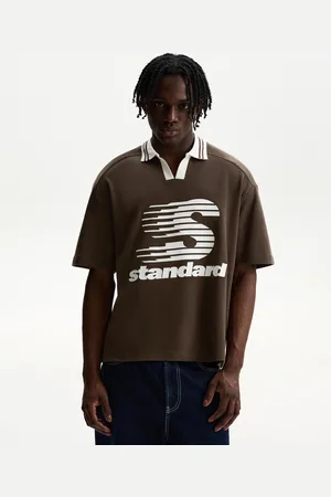 Bershka Polo A Maniche Corte Stampa Uomo Xs