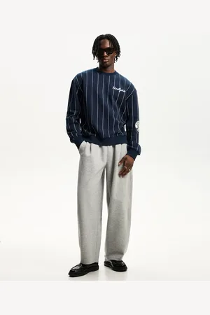 Bershka Felpa Sportiva A Righe Con Stampa Uomo Xs