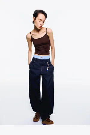 Bershka Jeans Baggy Barrel Donna 38 (Eu 34)