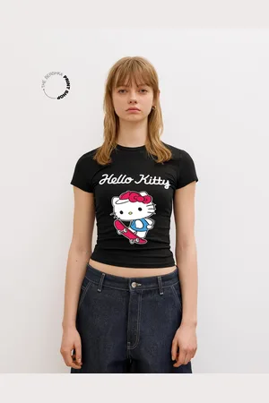 Bershka Maglietta Hello Kitty A Maniche Corte Donna Xs