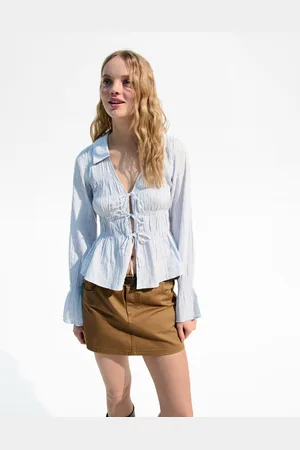 Bershka Camicia Semplice Con Arricciature Donna M