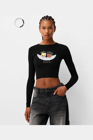 Bershka Maglietta Bratz A Maniche Lunghe Donna L