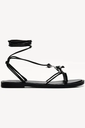 Bershka Sandali Bassi Legati Con Dettaglio Metallico Donna 41