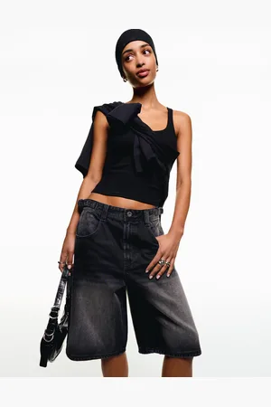 Bershka Bermuda In Denim Balloon Donna 36 (Eu 32)