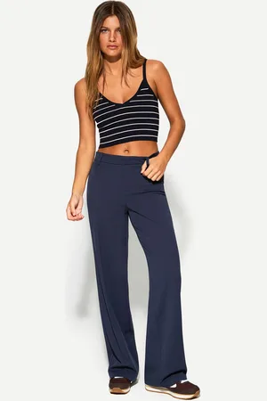 Bershka Pantaloni Larghi Tailored Fit Donna 48 (Eu 44)