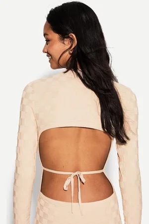 Bershka Vestito Mini Con Struttura A Quadri Donna L