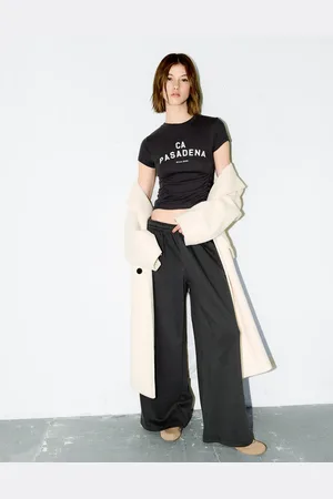 Bershka Pantaloni Superwide Leg In Felpa Donna Xl
