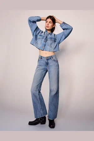 Bershka Jeans Bootcut Low Waist Donna 48 (Eu 44)