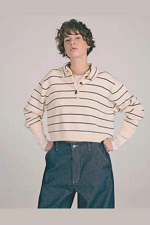Bershka Pullover Con Collo A Polo Donna M