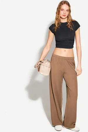 Bershka Pantaloni Dritti Donna L