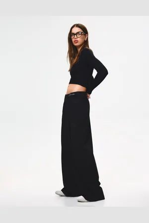 Bershka Pantaloni Pinces Fibbia Donna 38 (Eu 34)