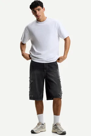 Bershka Bermuda Baggy Toppe Uomo 40 (Eu 34)