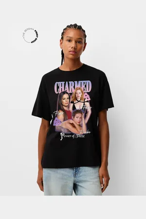 Bershka Maglietta Charmed A Maniche Corte Oversize Donna Xl