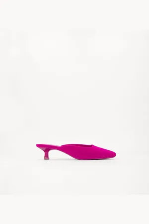 Bershka Scarpe Con Tacco Mule In Velluto Donna 39